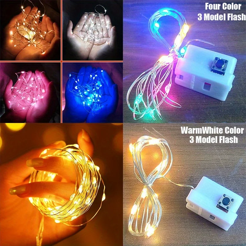 Outdoor Power For Christmas Lights - 防水ミニフェアリーライト,3つの速度モード,クリスマスデコレーション,屋外での使用,バッテリー駆動,10個入りパック