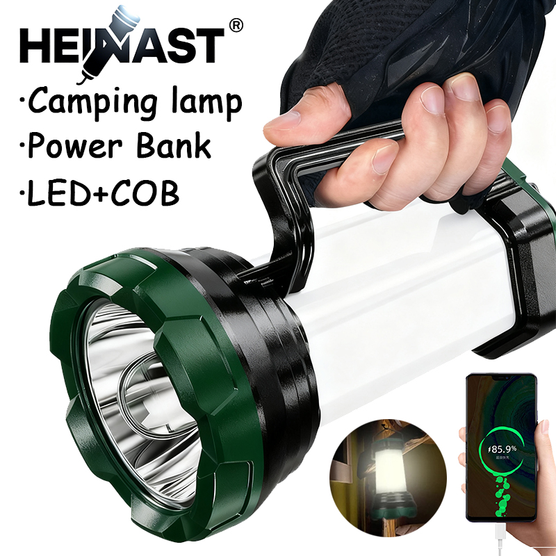 Outdoor Powerbank - ポータブル強力な LED 懐中電灯 COB キャンプランプ付き USB