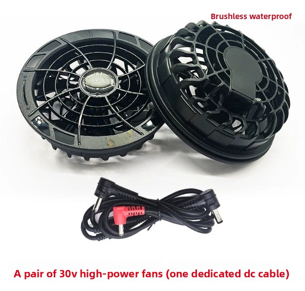 Outdoor Power Works - 夏用冷却エアコンベスト、大容量バッテリー駆動、30Vブラシレスファン、屋外作業用