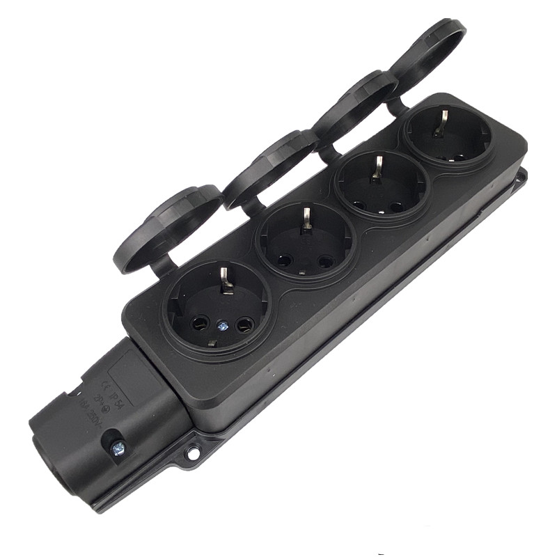 Outdoor Power Strip With Cover - EU ドイツ 3/4 方法屋外防水コンセントレインプラグカバー付きドイツロシアワイヤレス延長電源ストリップ IP54 16A