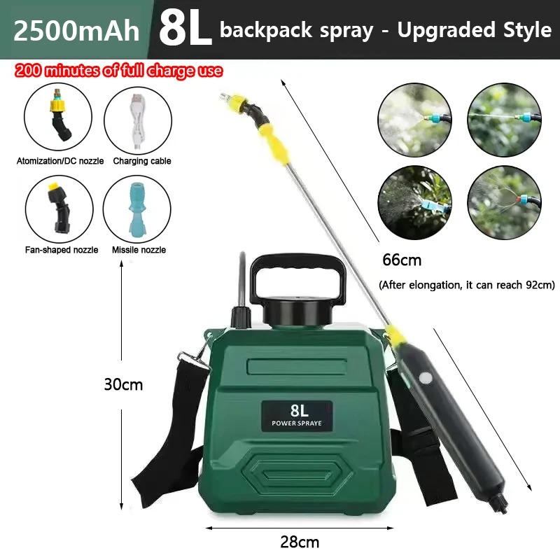 Electric Sprayer Backpack - 高圧農業用噴霧器 リチウム電池 8L バックパック式農薬散布機 新型消毒灌漑電動噴霧器