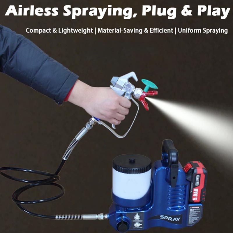 Electric Sprayer Backpack - 高圧エアレススプレーヤー電動充電式小型バックパックスプレー6段階速度調整リチウム電池塗装機