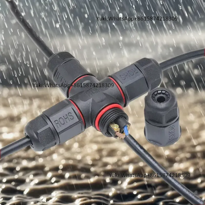 Outdoor Power Wire - IP68 防水ケーブル T タップ電気コネクタ 4 ピン屋外密閉難燃性ジャンクションボックス