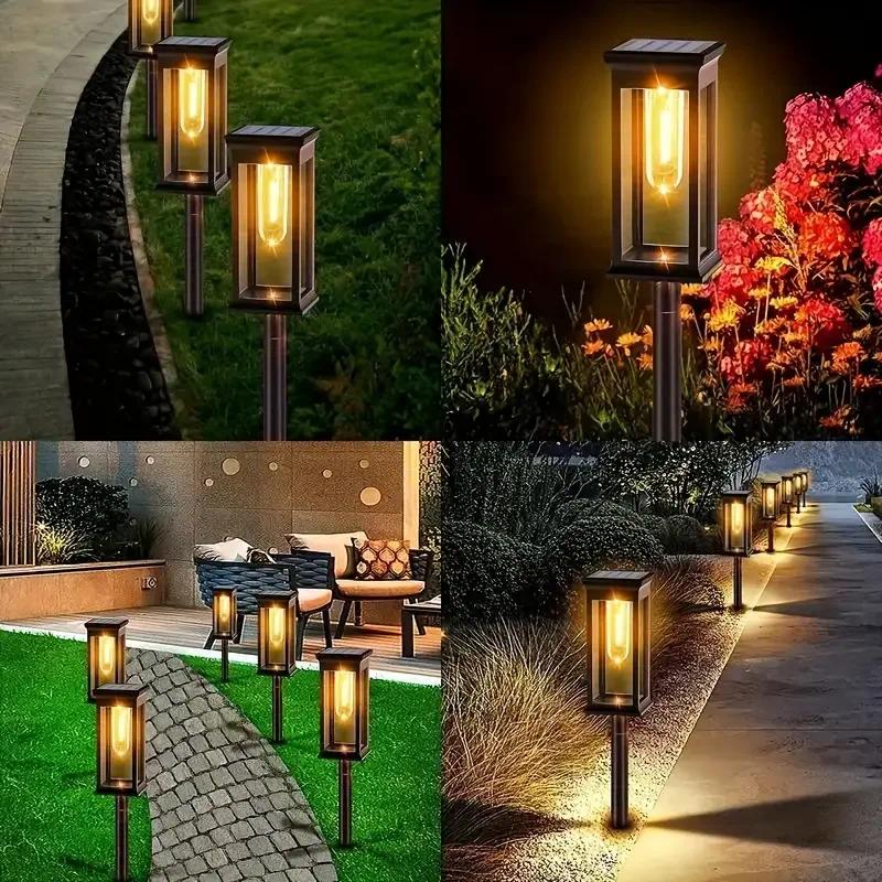 4個セット ソーラーパスウェイライト 屋外ソーラーライト ガ - Outdoor Power For Christmas Lights のレビューと価格