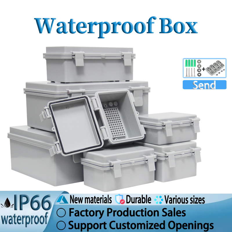 屋外IP66 ABS樹脂製ヒンジ付きプラスチック製グレー/ク - Outdoor Power Box Cover のレビューと価格