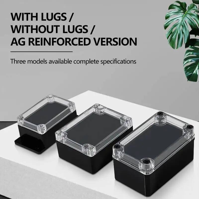 2 個透明カバー防水ジャンクションボックス黒プラスチック端子 - Outdoor Power Box Cover のレビューと価格