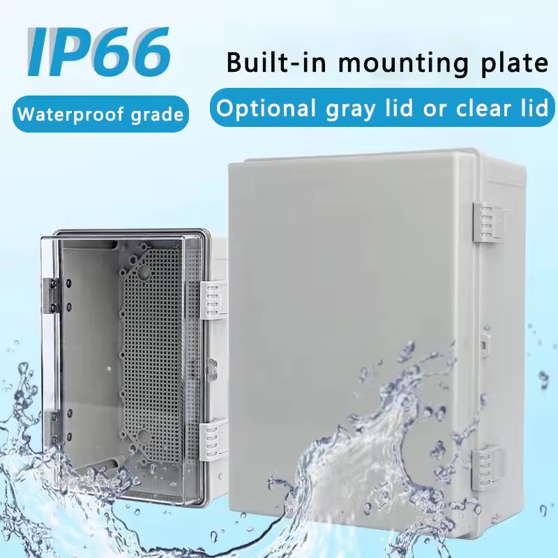IP66 防水グレー/透明カバーエンクロージャ電源ジャンクシ - Outdoor Power Box Cover のレビューと価格