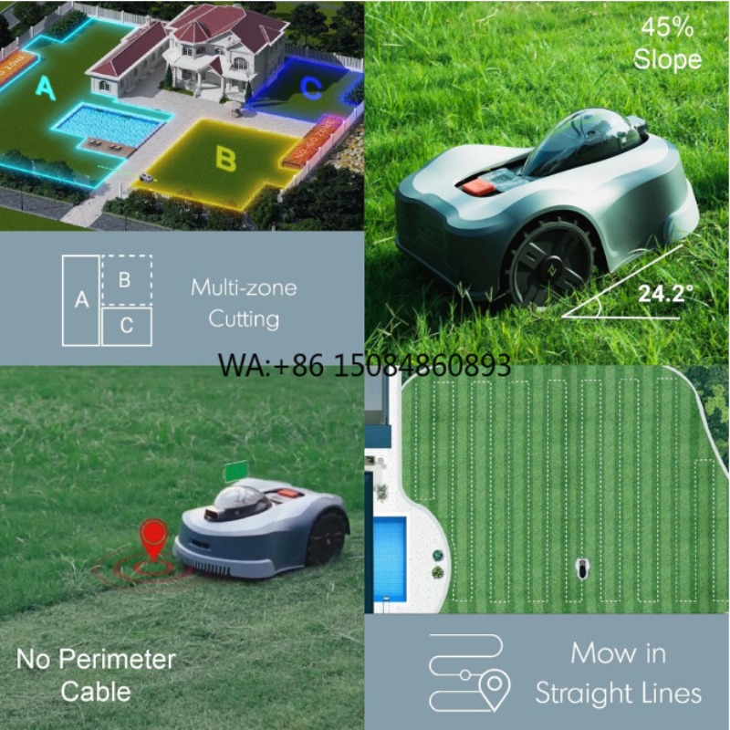 高効率全自動GPS搭載DIY工業用1600W芝刈り機インテリ - Lawn Mower Battery のレビューと価格