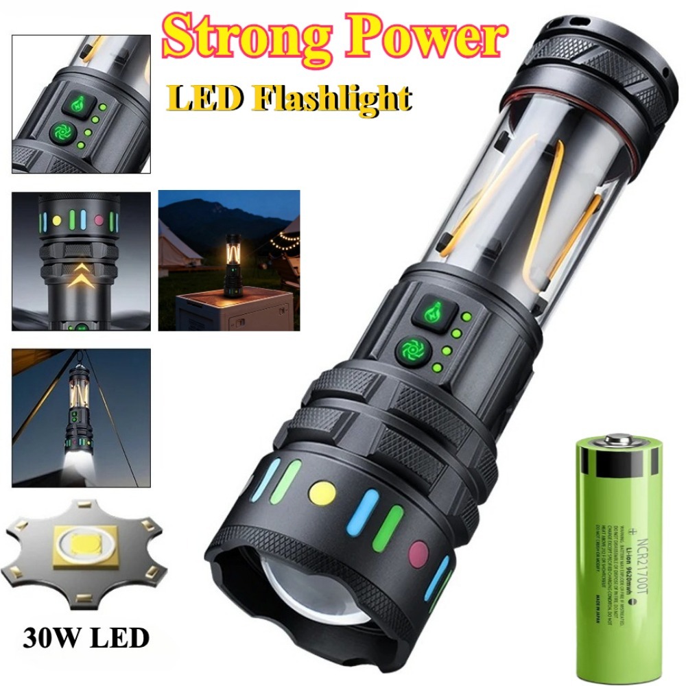 強力な超高輝度LED懐中電灯、Type-C急速充電式ハンドヘ - Outdoor Power Works のレビューと価格