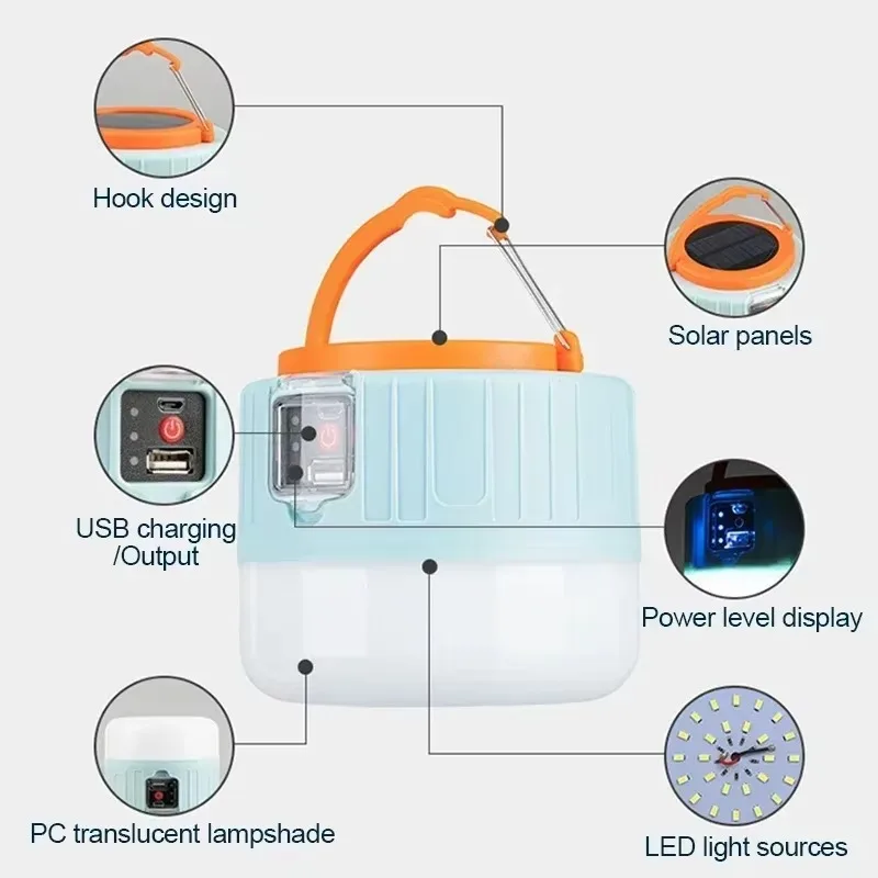 ソーラーキャンプランタン 充電式LEDポータブルワークライト - Outdoor Powerbank のレビューと価格