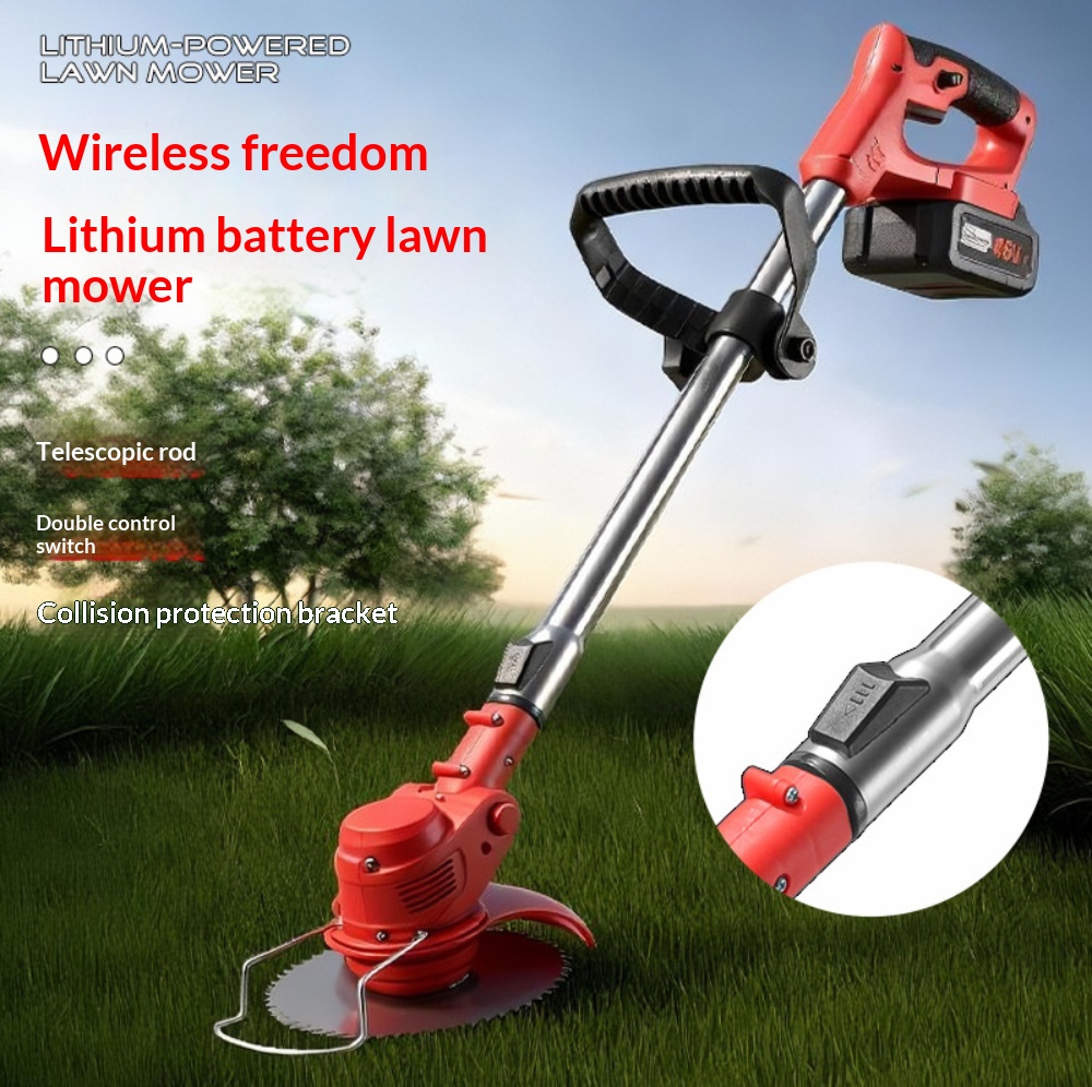 新型コードレスハンドヘルド電動草刈り機、調整可能な芝刈り機、 - Lawn Mower Battery のレビューと価格