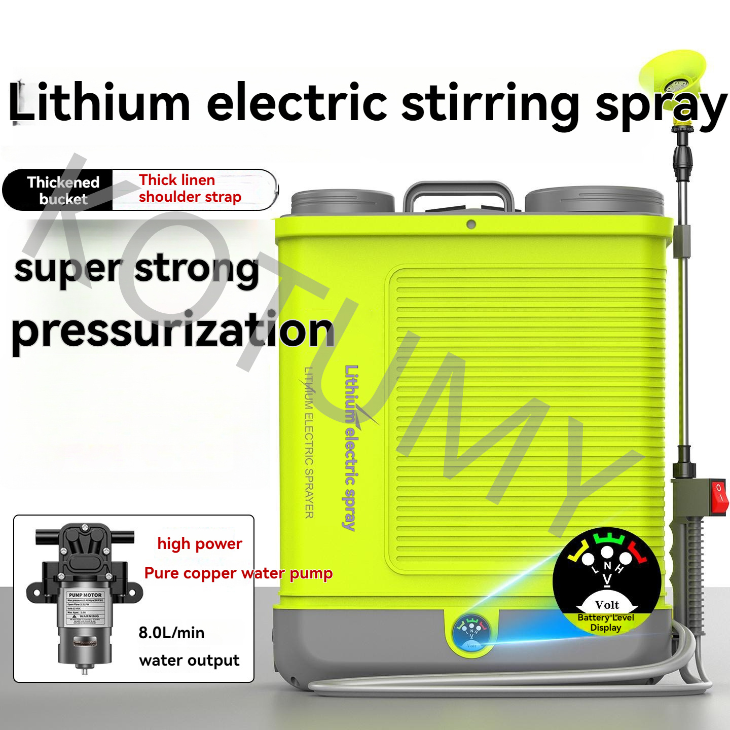 20L高圧リチウム電池式バックパック噴霧器 電動攪拌スプレー - Electric Sprayer Backpack のレビューと価格