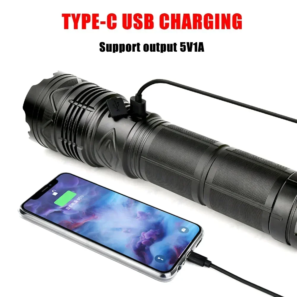 99000000LM 超高輝度 LED 懐中電灯 100W  - Outdoor Powerbank のレビューと価格