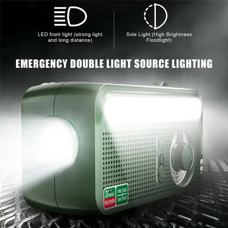 トップセール ソーラーパネル ハンドクランク式天気予報ラジオ - Outdoor Power Deals のレビューと価格