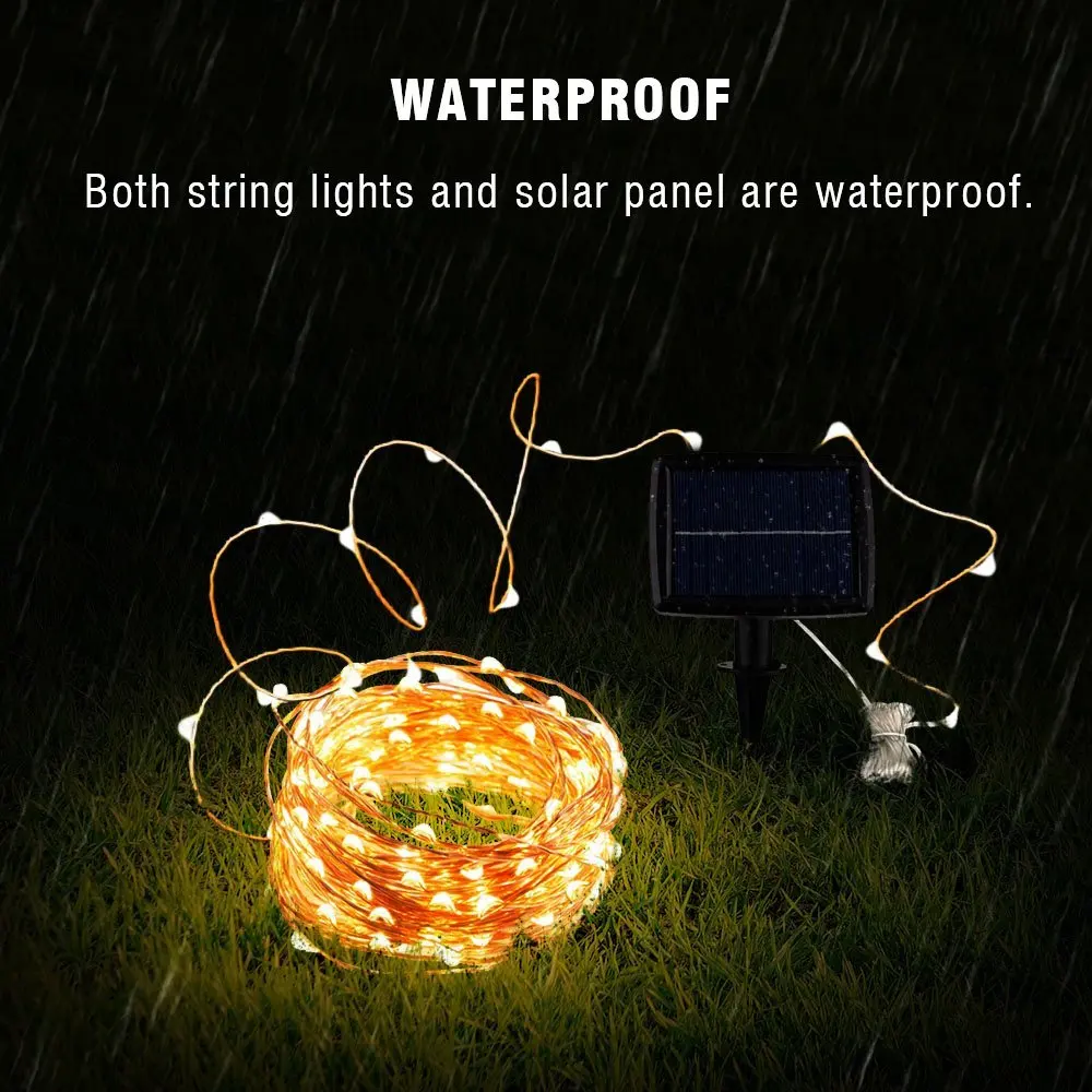 ソーラーフェアリーライトガーランド,12m,100LED/3 - Outdoor Power For Christmas Lights のレビューと価格