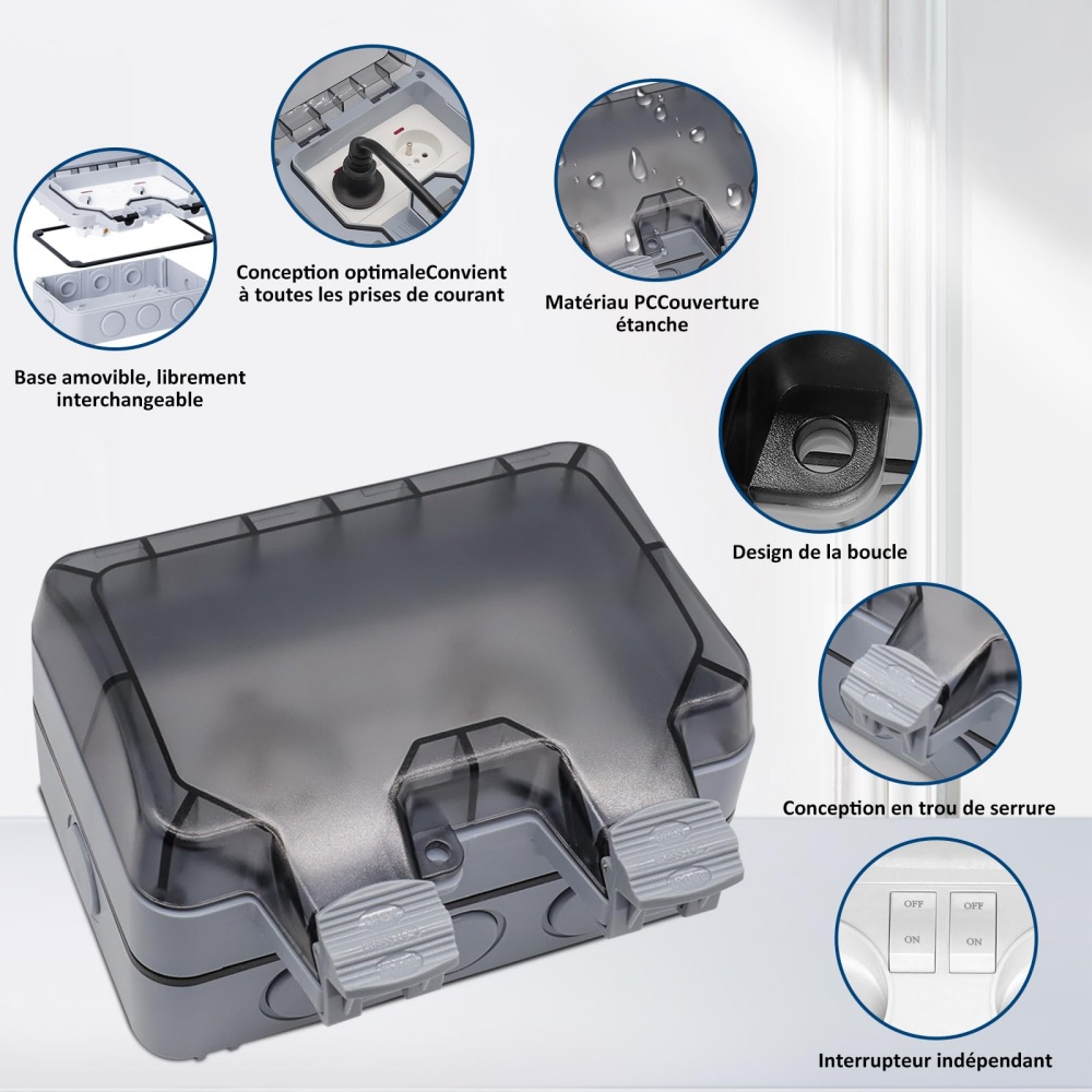 EIOMR フランス IP66 耐候性屋外コンセント、USB - Outdoor Power Box Cover のレビューと価格