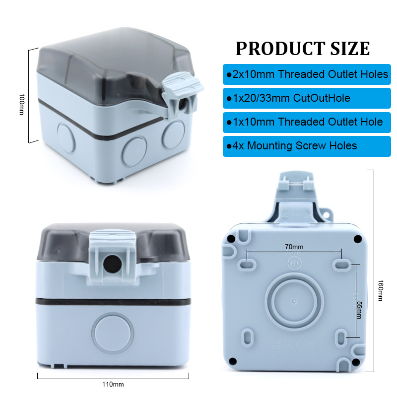 屋外電源コンセントボックス 防水IP66 50A 125v2 - Outdoor Power Box Cover のレビューと価格