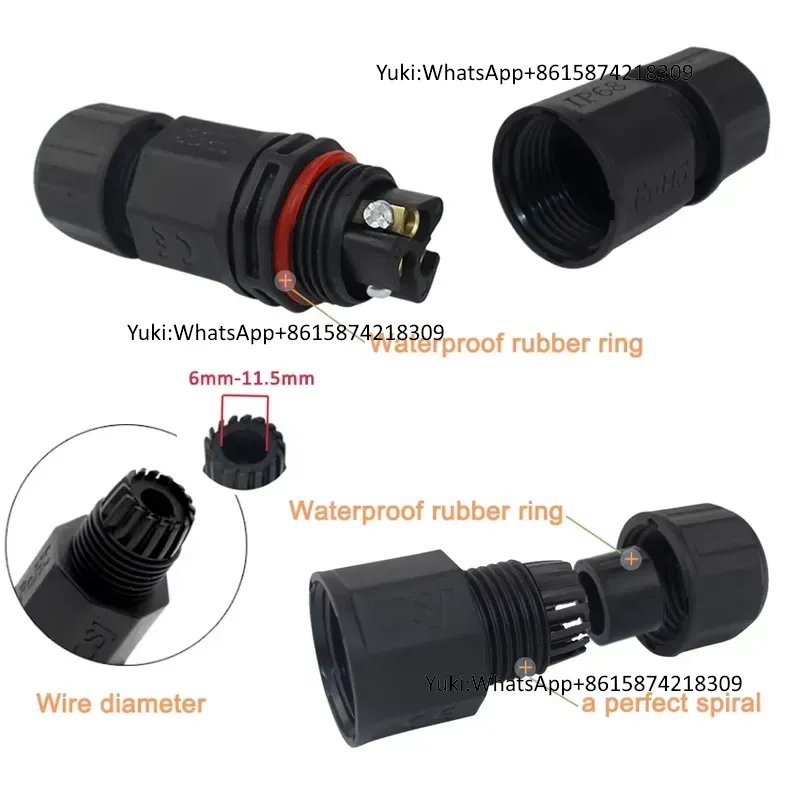 IP68 防水ケーブル T タップ電気コネクタ 4 ピン屋外 - Outdoor Power Wire のレビューと価格