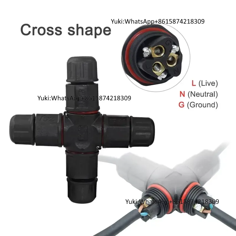 IP68 防水ケーブル T タップ電気コネクタ 4 ピン屋外 - Outdoor Power Wire のレビューと価格