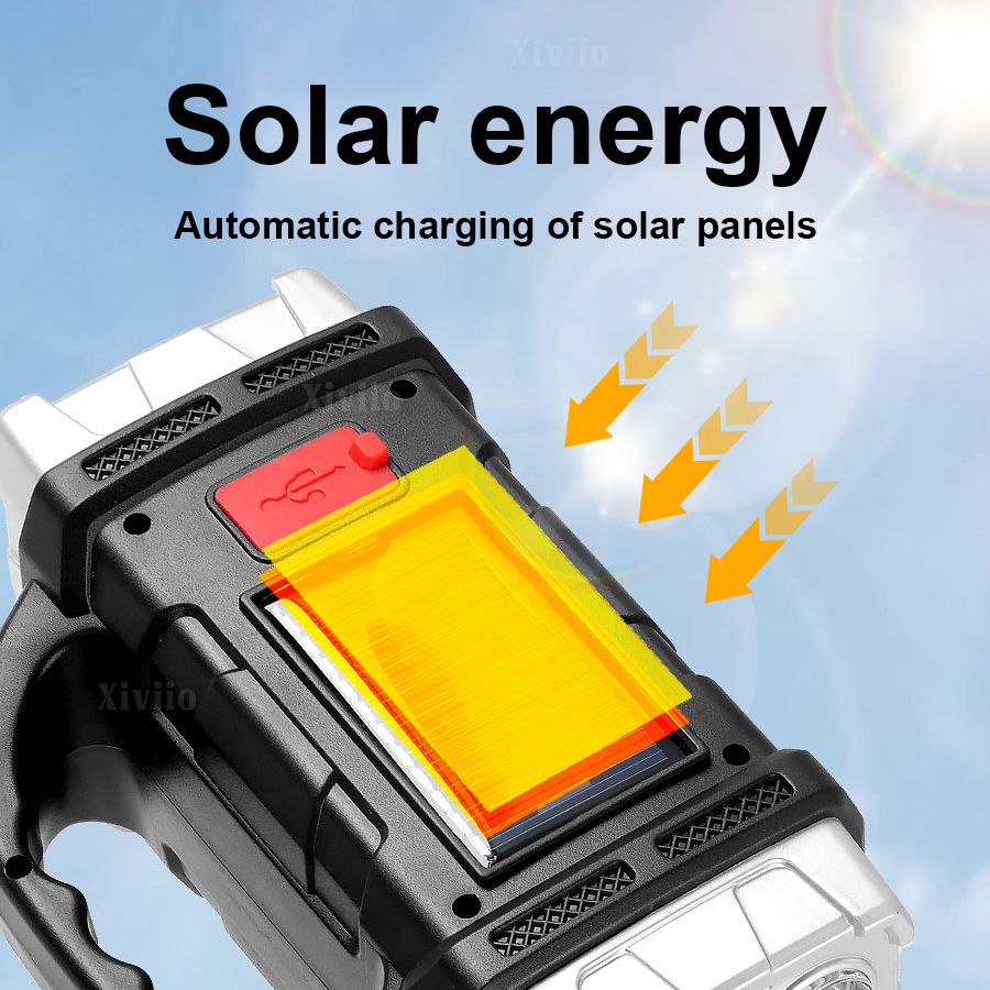 新しいアップグレードされたハイパワー LED ソーラー懐中電 - Outdoor Powerbank のレビューと価格