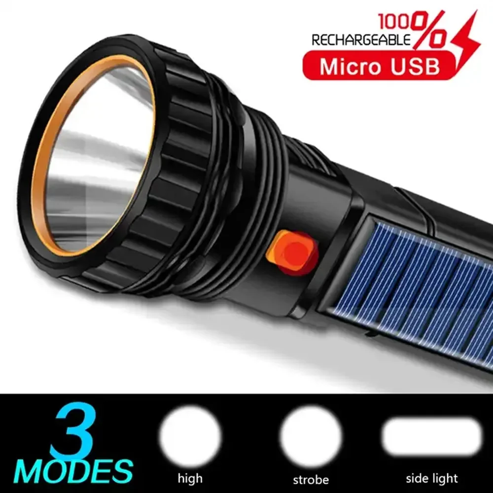 1PC 多機能ソーラー LED 懐中電灯屋外長距離トーチ緊急 - Outdoor Powerbank のレビューと価格