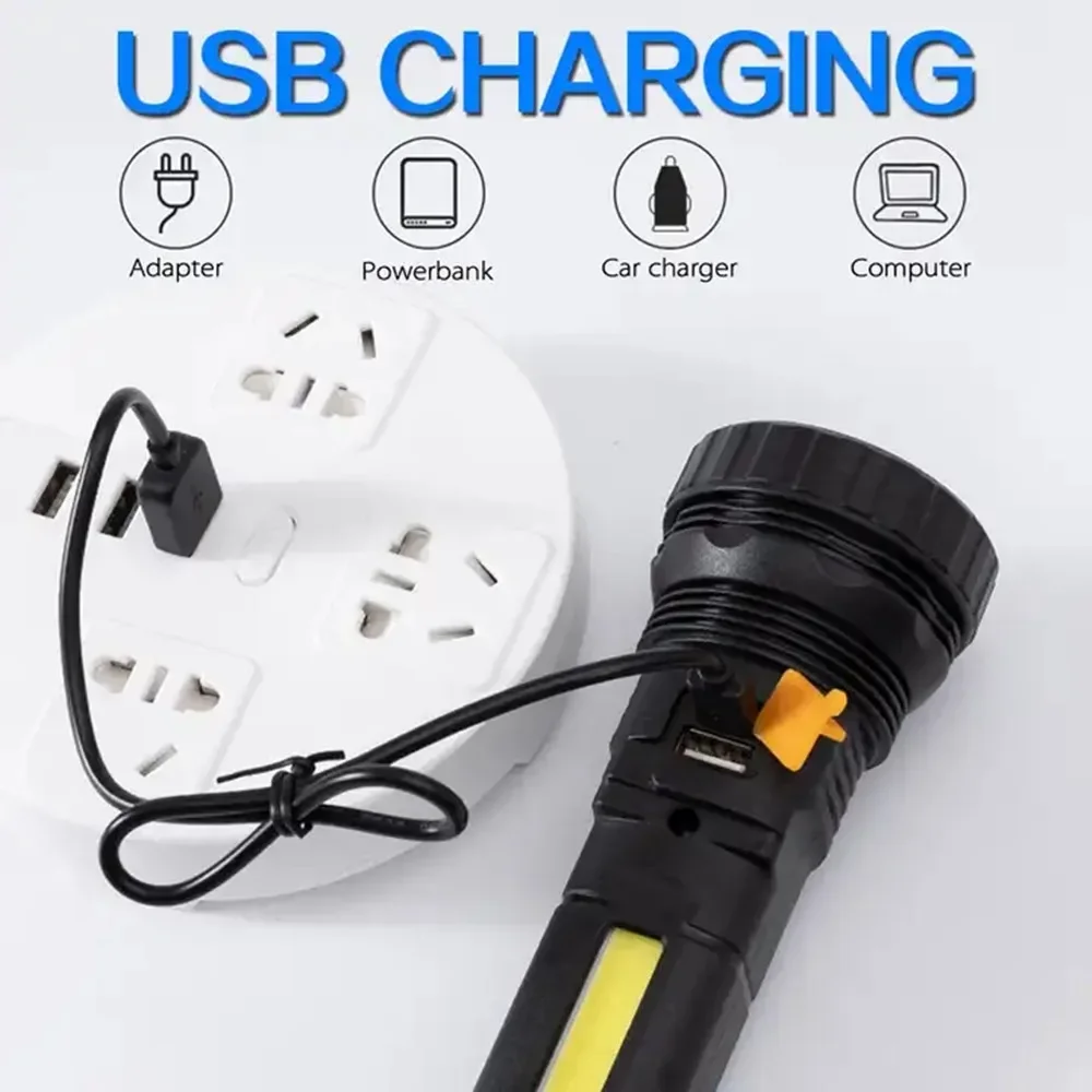 1PC 多機能ソーラー LED 懐中電灯屋外長距離トーチ緊急 - Outdoor Powerbank のレビューと価格