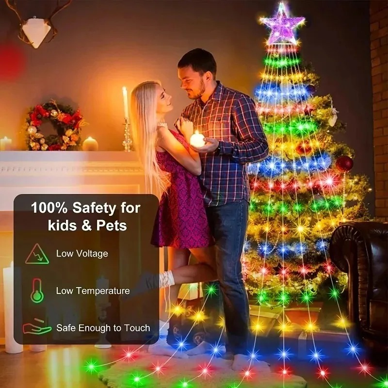 USB電源 200LED スターウォーターフォール フェアリ - Outdoor Power For Xmas Lights のレビューと価格