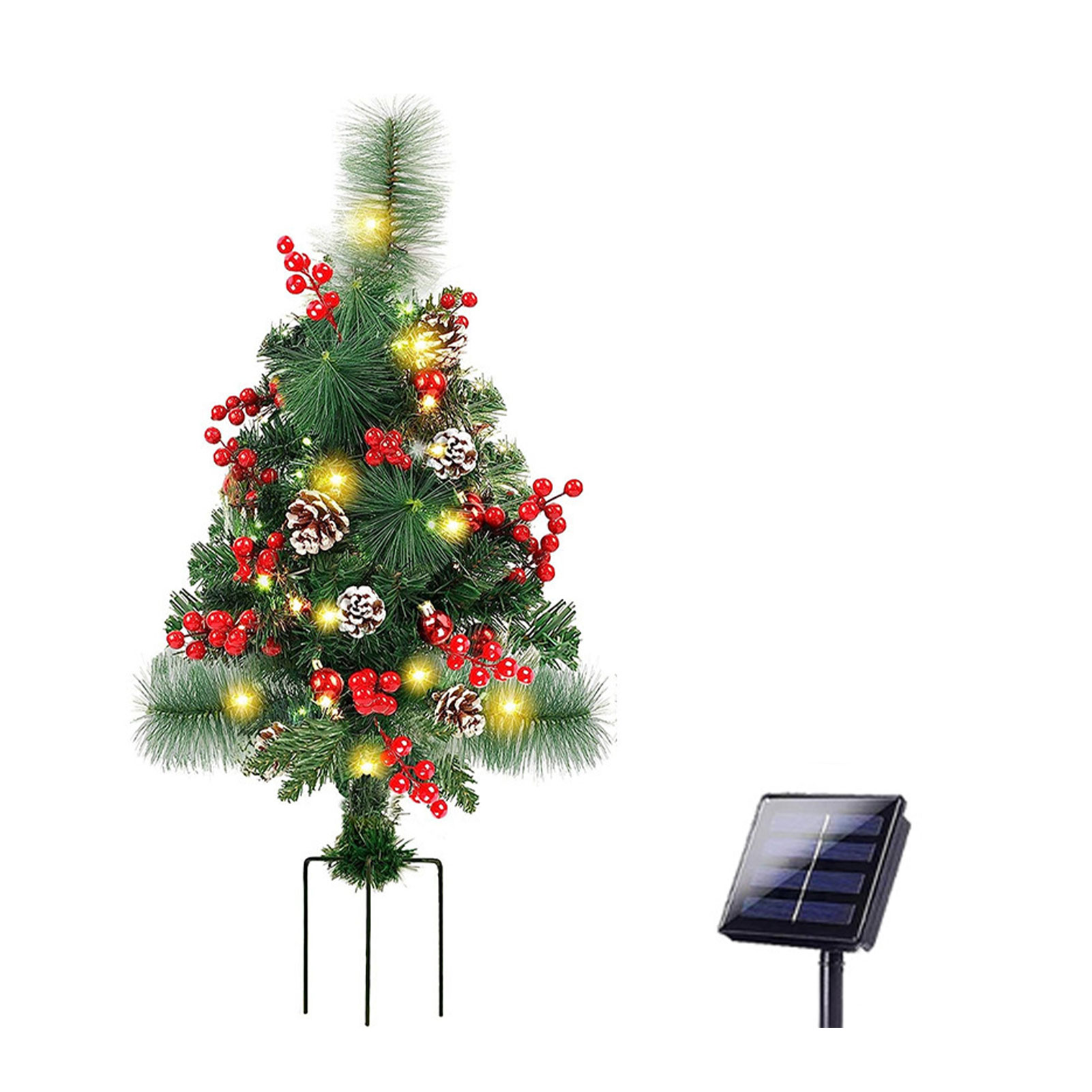 庭用ABS製屋外クリスマスツリー |   ソーラー充電式で8 - Outdoor Power For Christmas Lights のレビューと価格