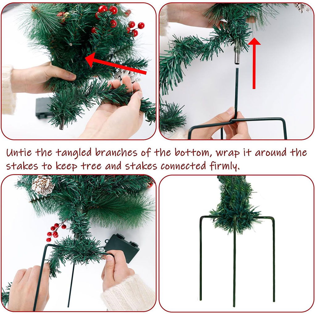 庭用ABS製屋外クリスマスツリー |   ソーラー充電式で8 - Outdoor Power For Christmas Lights のレビューと価格